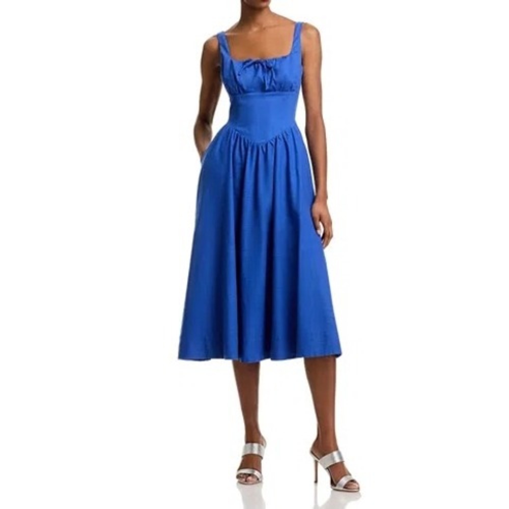 Aqua Women's Royal Blue Rayon Blend Midi Dress‎ - Casual Cocktail